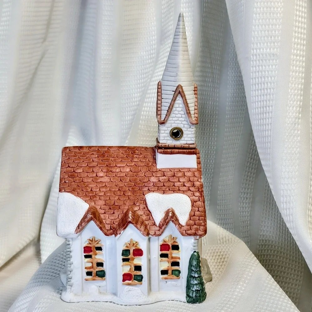 1991 DICKENSVILLE‎ Hand Painted Church Collectable Village Porcelain
